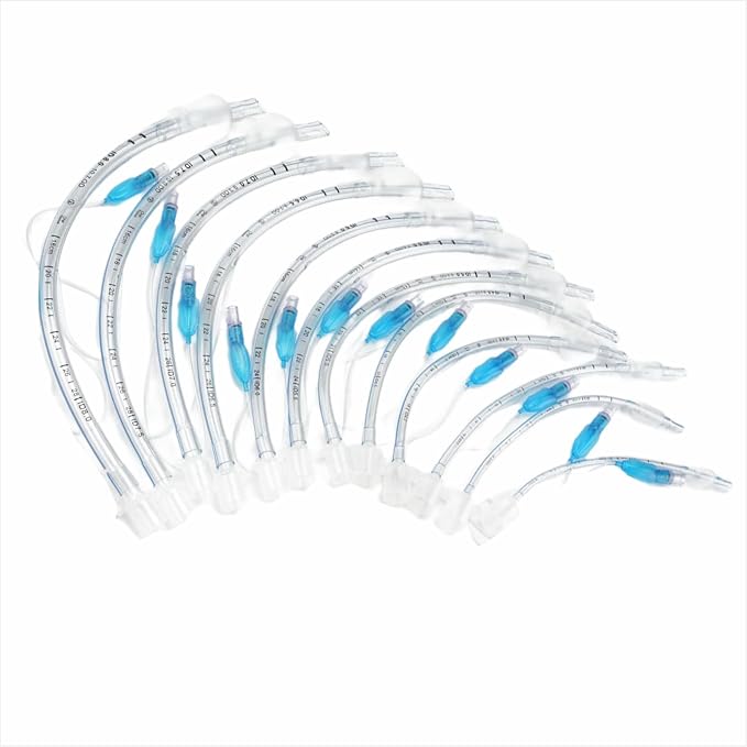 Juego de tubos endotraqueales veterinarios, tubos ET desechables con manguito y ojo de Murphy para animales