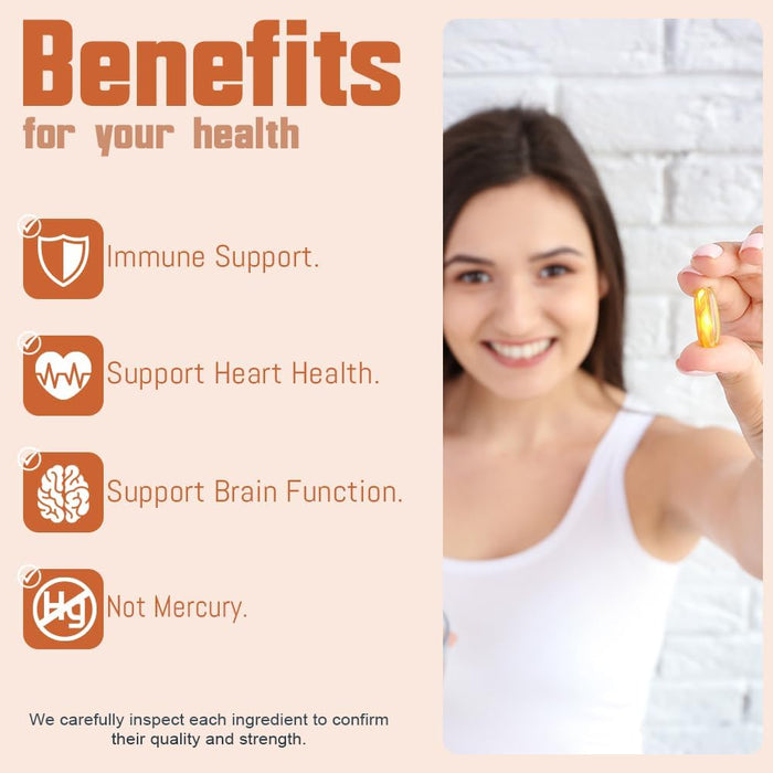 Health Dose Aceite de pescado Omega 3 de 2000 mg – Cápsulas blandas con sabor a limón