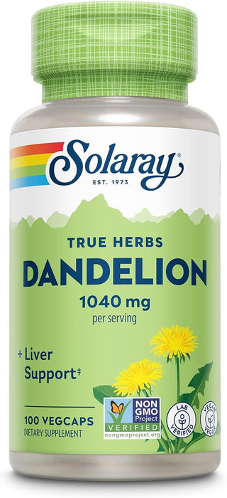SOLARAY Suplemento de hierbas de raíz de diente de león, utilizado tradicionalmente, 100 cápsulas vegetales