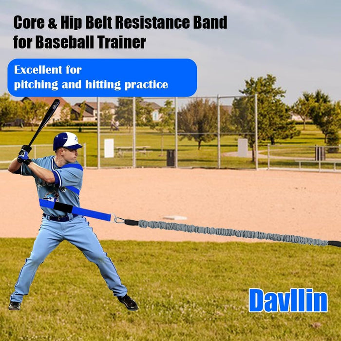 Banda de resistencia Davllin Core & Hip Belt para béisbol y sóftbol, ayuda de entrenamiento para lanzadores