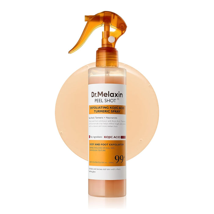 Dr.Melaxin Peel Shot Exfoliante corporal de cúrcuma de ácido kójico, 6.76 onzas líquidas
