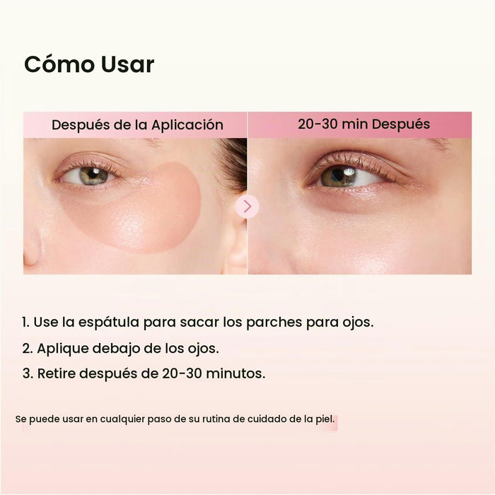 BIODANCE Parches de hidrogel para debajo de los ojos, péptido de colágeno, antiarrugas y líneas finas (30 pares)