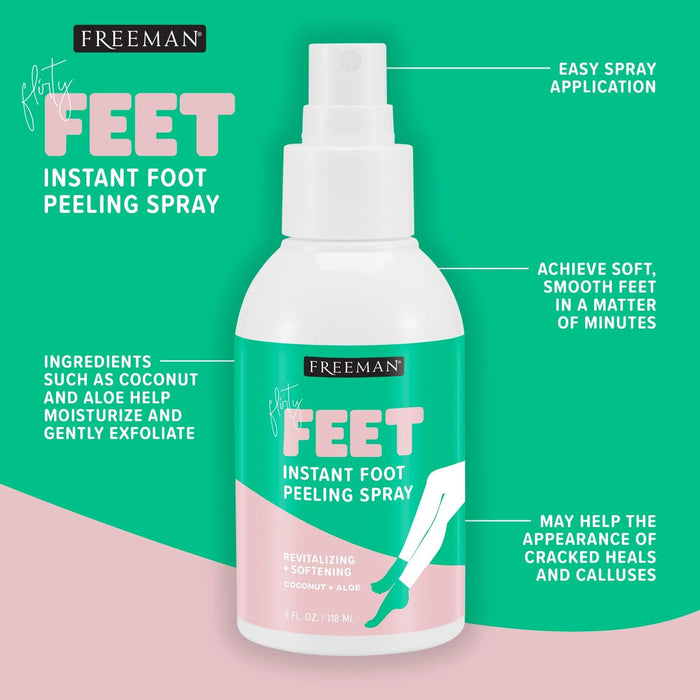 Freeman Flirty Feet Spray Instantáneo de Peeling para Pies 4Oz