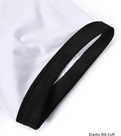 Camiseta deportiva de manga corta con cuello redondo y ribete para hombre