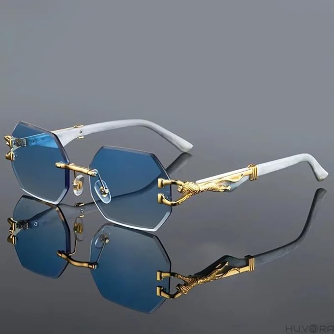 Gafas de fiesta rectangulares retro antirreflejos con estampado de leopardo