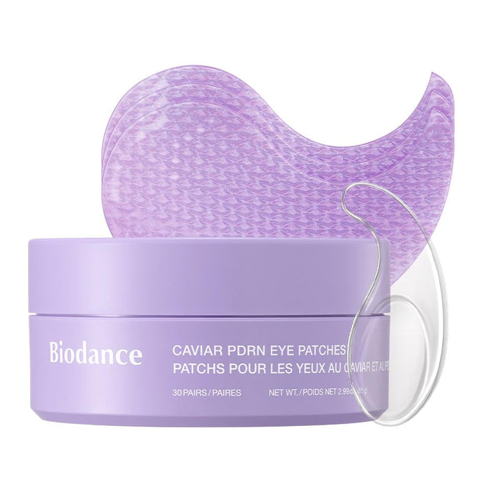 BIODANCE Parches de hidrogel para ojos debajo de los ojos, caviar PDRN, deshinchamiento y bolsas para los ojos (30 pares)