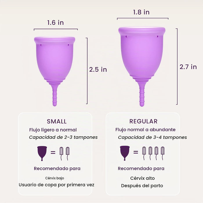 EcoBlossom - Juego de 2 vasos menstruales reutilizables