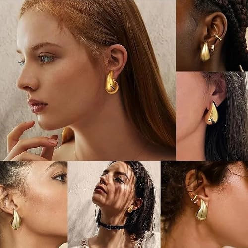JEWELS Pendientes pequeños con forma de lágrima para mujer