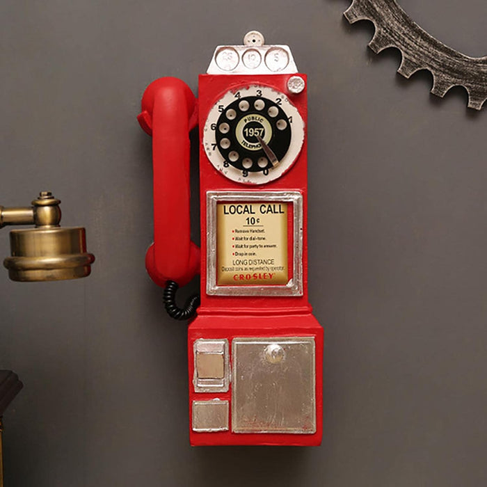 Modelo de teléfono vintage de resina para oficina, bar, café