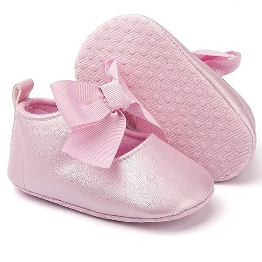 Zapatos de seda con lazo y nudo para bebés