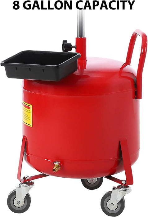 Garvee Tanque de drenaje de aceite de 8 galones, contenedor portátil para drenaje de aceite
