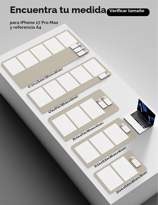 YSAGi Protector de escritorio de cuero, alfombrilla grande para mouse, antideslizante, de piel sintética