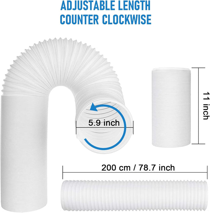 Ninonly Kit de ventilación de ventana de aire acondicionado portátil de 5.9