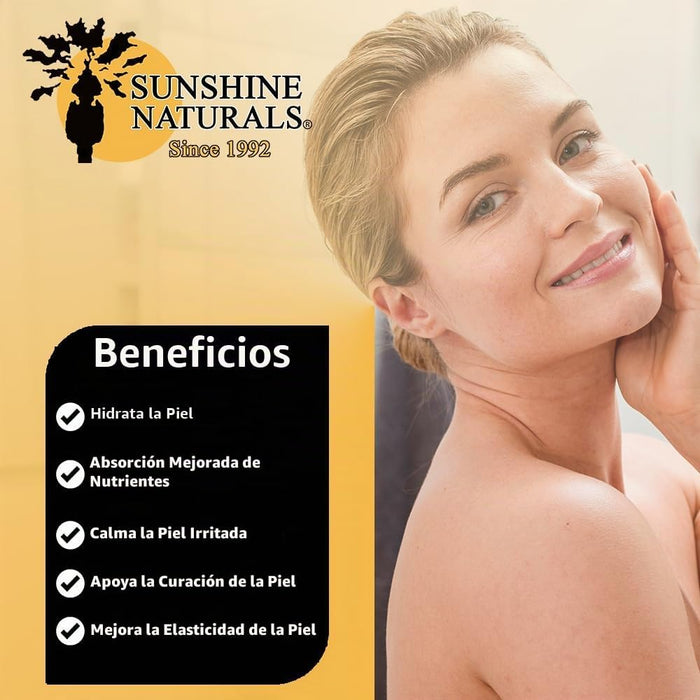 Sunshine Naturals Hidratante de vitamina E y aloe vera. Fórmula hidratante para piel seca
