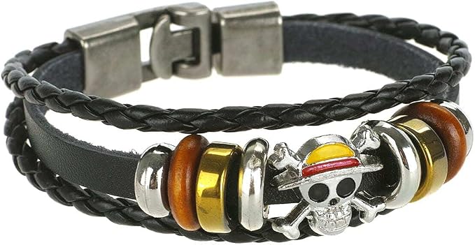 Pulsera envolvente de una pieza con banda de sombrero de paja