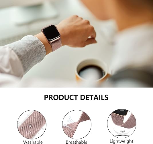 Paquete de 4 correas elásticas unisex, Solo Loop compatibles con Apple Watch