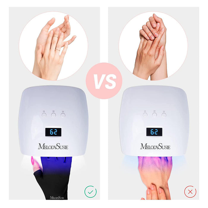 MelodySusie Guantes UV para lámpara de uñas de gel