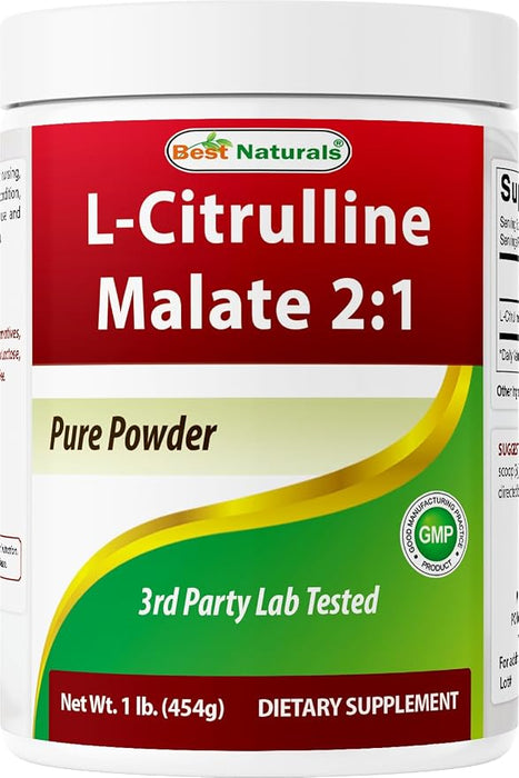 Best Naturals L-Citrulina Malato 2:1 en Polvo 1 Lb