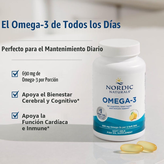 Nordic Naturals, Ultimate Omega, De Limón, 180 cápsulas blandas (640 mg por cápsula blanda)