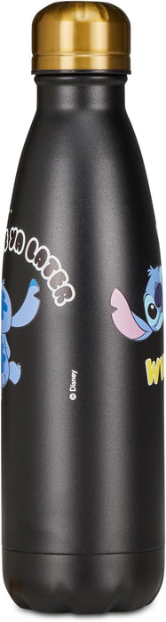 Seven Botella térmica negra con temática de Lilo & Stitch de 500ml