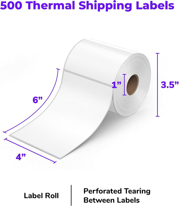 Etiquetas de envío térmicas directas Rollo - 500 etiquetas térmicas de 10 x 15 cm en rollo