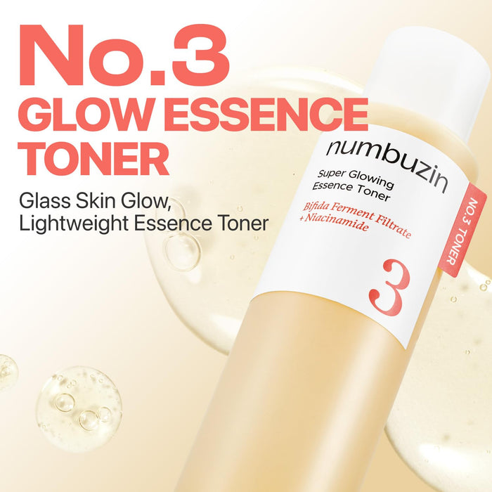 numbuzin No.3 Súper Esencia Tónico Luminoso, Tónico Fermentado para el Brillo