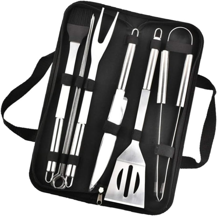 Juego de cubiertos de acero inoxidable para barbacoa (9 unidades)