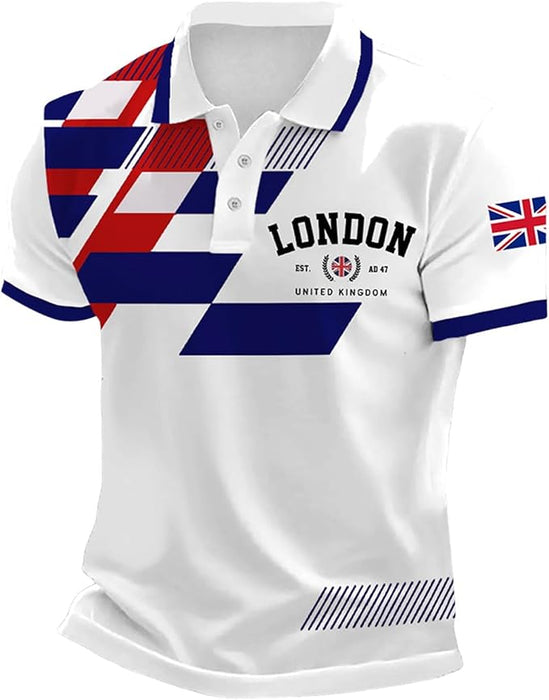 Camisa Informal de hombre con Bandera Británica, para Celebrar el Día de la Independencia Británica