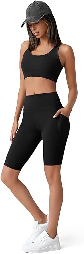 SUNCLOVE Pack de 3 shorts de ciclista para mujer, con control de abdomen, ideales para entrenar
