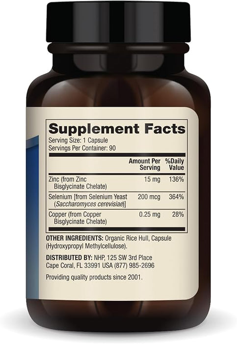 Dr. Mercola Zinc Plus Selenio - Suplemento de mezcla de minerales 90 cápsulas