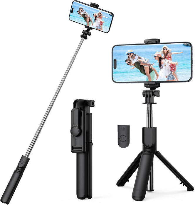 Trípode para selfie retráctil con control remoto inalámbrico para fotografía