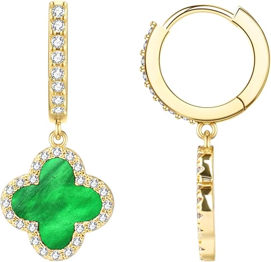 Aretes colgantes de oro para mujer, chapados en oro