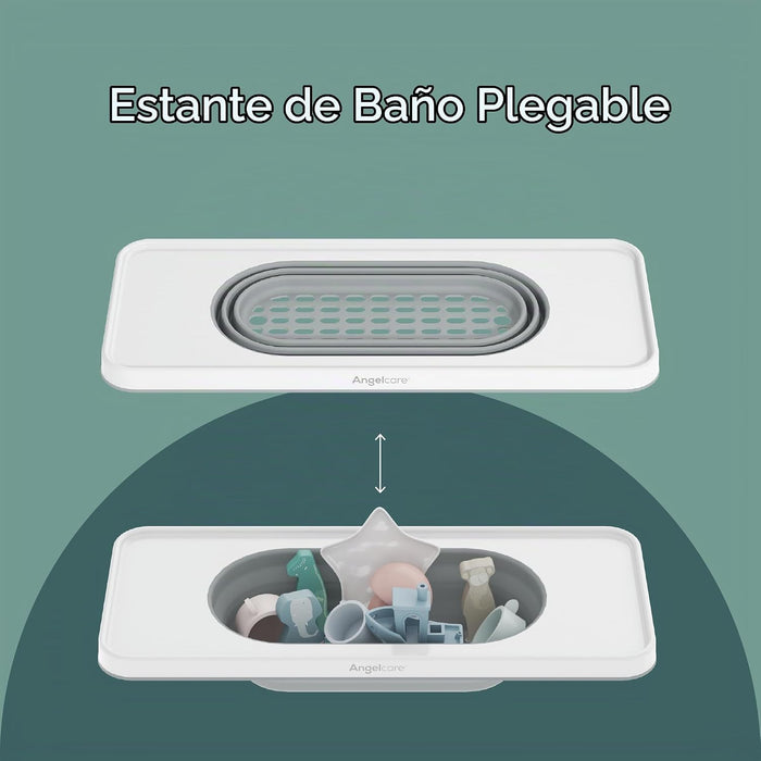 Angelcare - Estante organizador de baño, almacenamiento plegable para juguetes