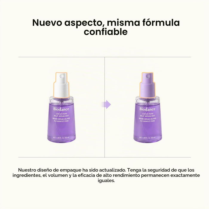 BIODANCE Caviar PDRN Jelly Serum Mist, niebla facial revitalizante, 1.69 onzas líquidas