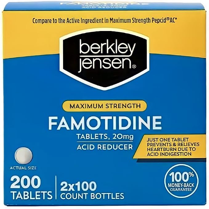 Berkley jensen Famotidina de máxima fuerza de 20 mg – (200 unidades)