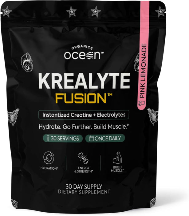 Organics Ocean Krealyte Fusion - Monohidrato de creatina instantánea