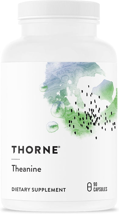 THORNE Teanina, 200 mg de suplemento de L-teanina, 90 cápsulas