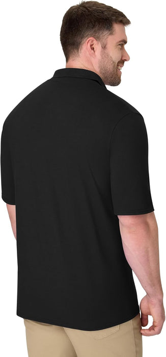 Hanes X-Temp Camisa polo de manga corta para hombre, camisa de peso medio para hombre
