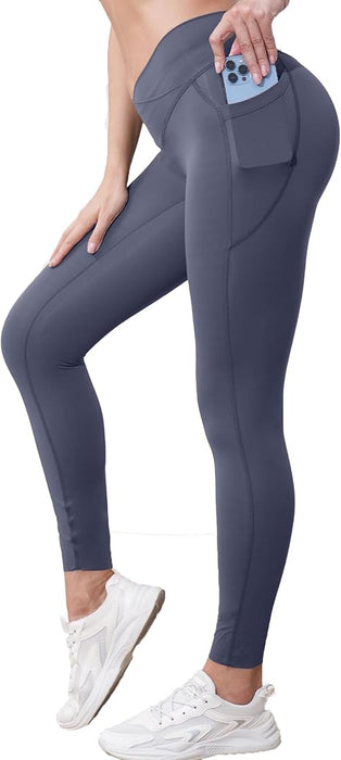 Pobodos Leggings de running con cintura cruzada