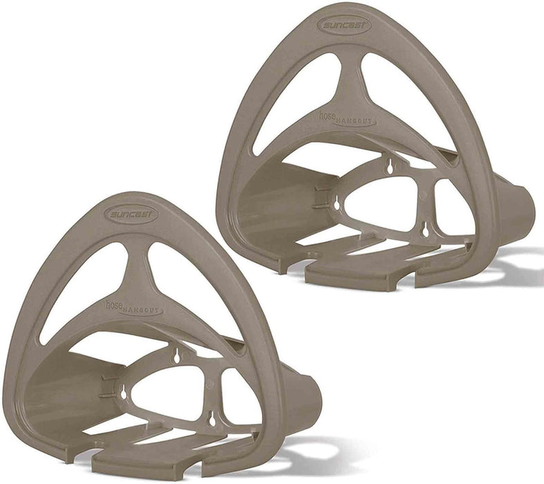 Suncast Hangout HH150 - pack de 2 soportes para manguera de jardín de resina duradera para montaje en pared