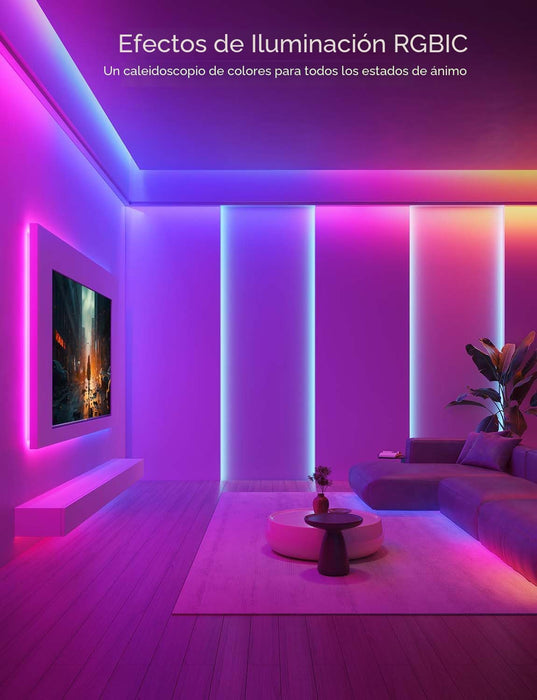 Govee Tira de luces LED RGBIC inteligentes para recámara de 5m/16.4ft