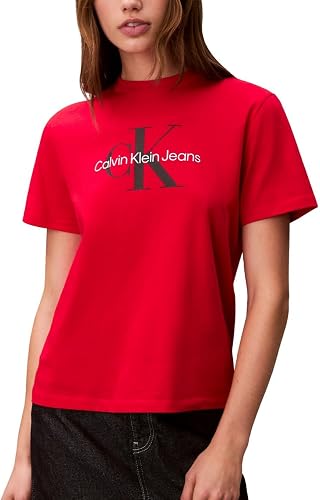 Calvin Klein Camiseta de cuello redondo con logo Monogram para mujer