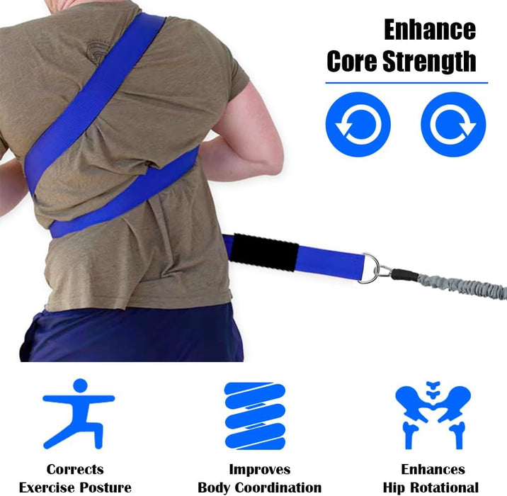 Banda de resistencia Davllin Core & Hip Belt para béisbol y sóftbol, ayuda de entrenamiento para lanzadores