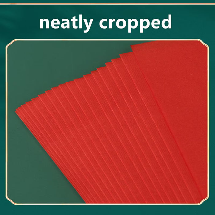 50 Hojas de papel rojo de doble cara estilo chino