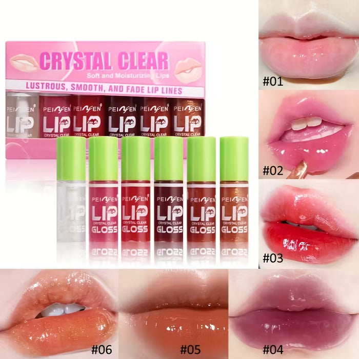 Gloss labial brillante humectante en 6 colores - Lápiz labial líquido
