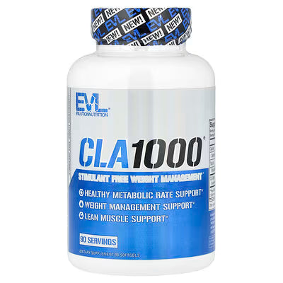 EVLution Nutrition, CLA1000®, Control de peso sin estimulantes, 90 cápsulas