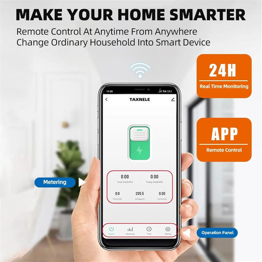 63A 1P+N WIFI Smart Switch Medidor de Energía Medición KWh Monitoreo Disyuntor Temporizador - Quierox - Tienda Online