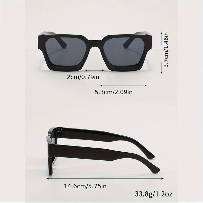 1 Par de Gafas para Hombre con Montura Completa Con Marco Cuadrado Intenso