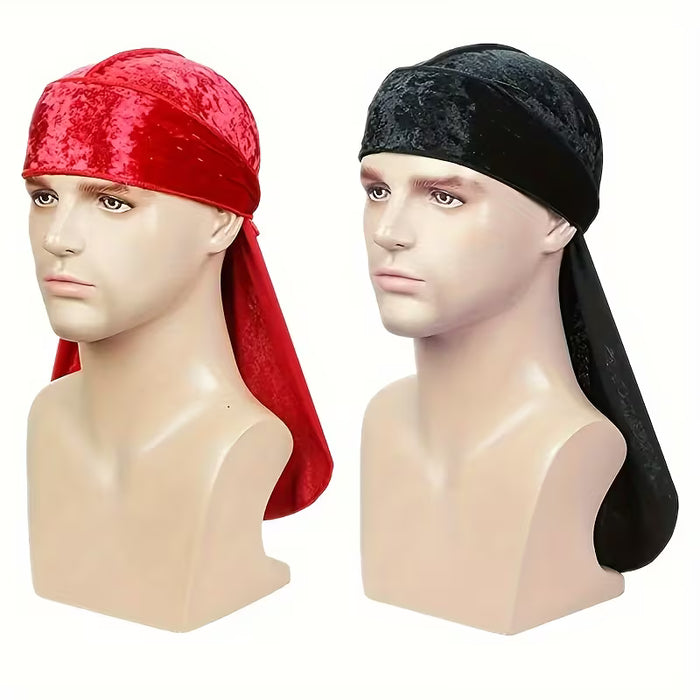 Durag de terciopelo de cola larga