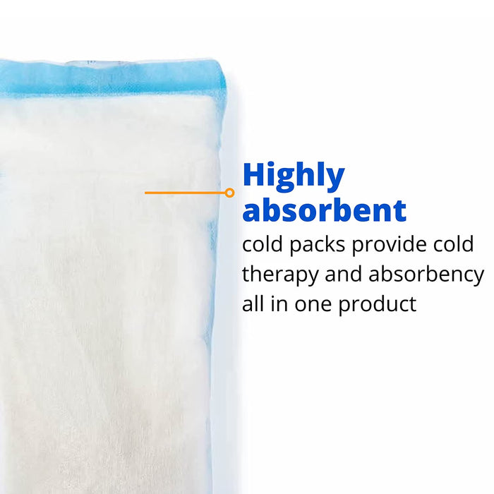 Medline Compresas frías perineales absorbentes para el cuidado posparto, paquete de 24 unidades, 4.5 x 14.25 pulgadas